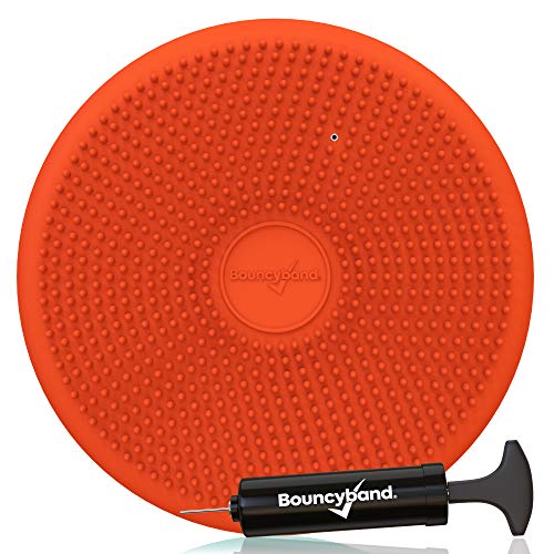 Image of Bouncyband - Wiggle Seat - Orange, 13 inch D - Large Sensory Cushion for Kids Ages 6-18+ - Promotes Active Learning, Improves Student Productivity, Includes Easy-Inflation Pump