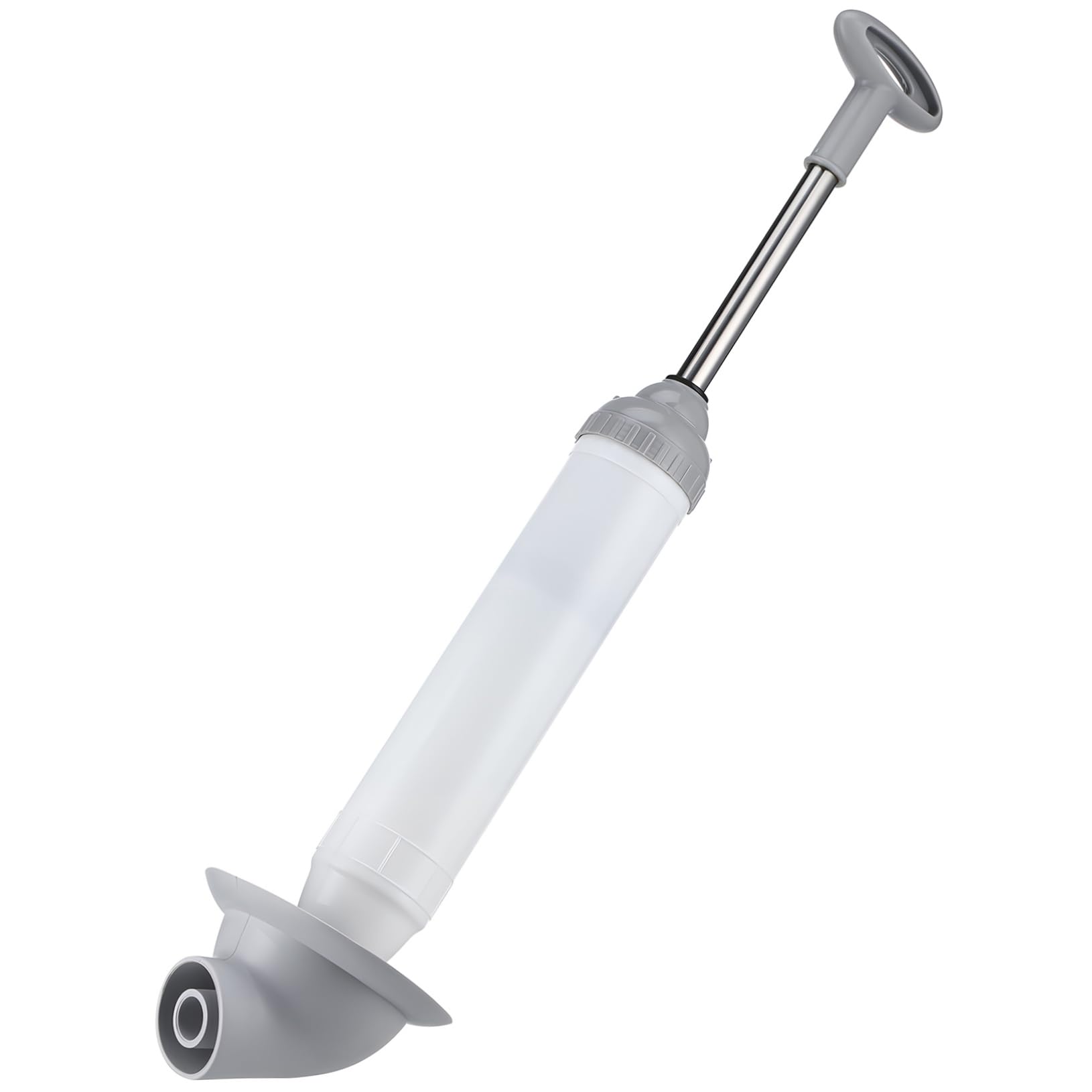 SHINEOFI Stura WC a Pressione per Bagno e Cucina, in Acciaio Inox e Pp, Facile da Usare, Robusto, per Lavandino e Vasca