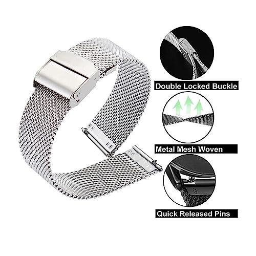2 piezas correas Milanese de malla 17 mm para reloj miniatura 2