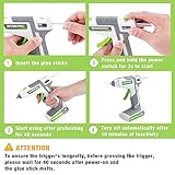 WORKPRO Cordless Glue Gun 7.2V with 20pcs Glue Sticks (7x100mm), Fast Preheating Hot Glue Gun with 2000mAh Lithium-ion Battery, Automatic-Power-Off Glue Stick Gun for Crafting with Indicator Lights - Image 7