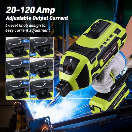 Krovtoy Upgraded Welding Machine, 220V Handheld Welder with IGBT Inverter 6 Variable Current Adjustment,20-120Amp Adjustable Output Current,Suitable for 3/32″- 1/8″ (2.5-3.2mm) Welding rods (Green) 4 Krovtoy Upgraded Welding Machine, 220V Handheld Welder with IGBT Inverter 6 Variable Current Adjustment,20-120Amp Adjustable Output Current,Suitable for 3/32″- 1/8″ (2.5-3.2mm) Welding rods (Green) - Image 4