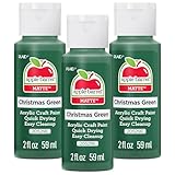 Apple Barrel Acrylic Paint, Christmas Green (Pack of 3) 2 oz, 20529EA- (Pack of 3)