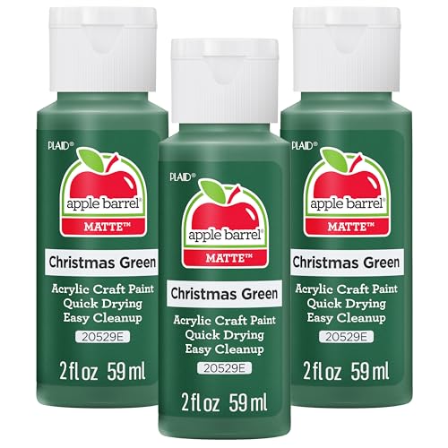 Apple Barrel Acrylic Paint, Christmas Green (pack Of 3) 2 Oz, 20529ea- (pack ...