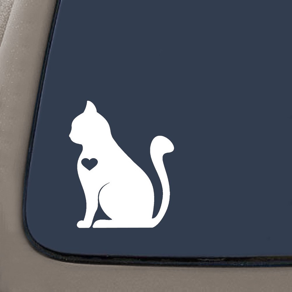 Amazon.com: NI887 I Love Cats Decal | 5.5 Inches by 4.5