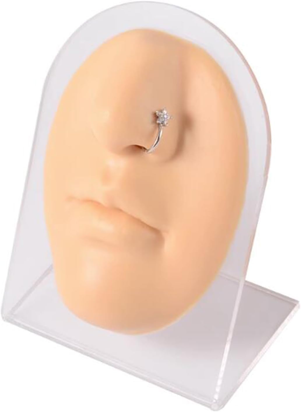 Silikonowy model do piercingu nosa i twarzy do ekspozycji biżuterii