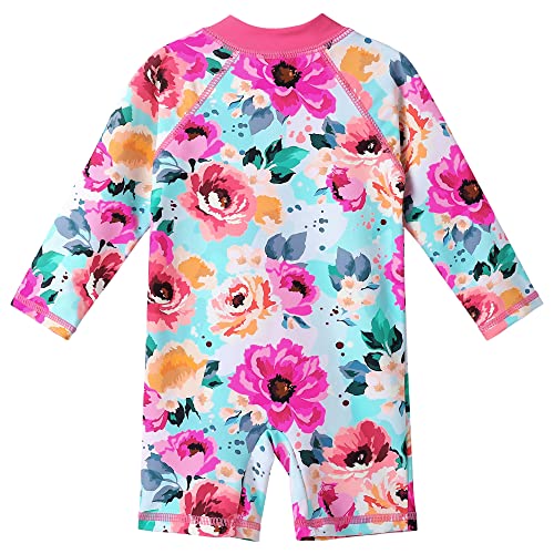 Image of XFGIRLS Baby /Toddler Girls Swimsuit Long Sleeve One-Piece Bathing Suit Rash Guard
