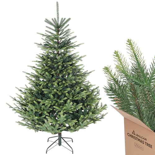 SALCAR Künstlicher Weihnachtsbaum 210 cm, Naturgetreuer Tannenbaum...