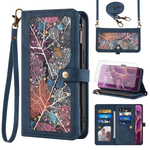 Housse Moto Edge 60 Pro 5G Asuwish étui d'protection bleu