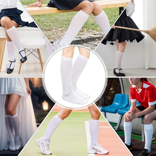 2 Pairs Womens Knee High Socks Athletic Casual Long Socks Cotton Tube for Women Sport Daily Wear Holiday Cosplay4