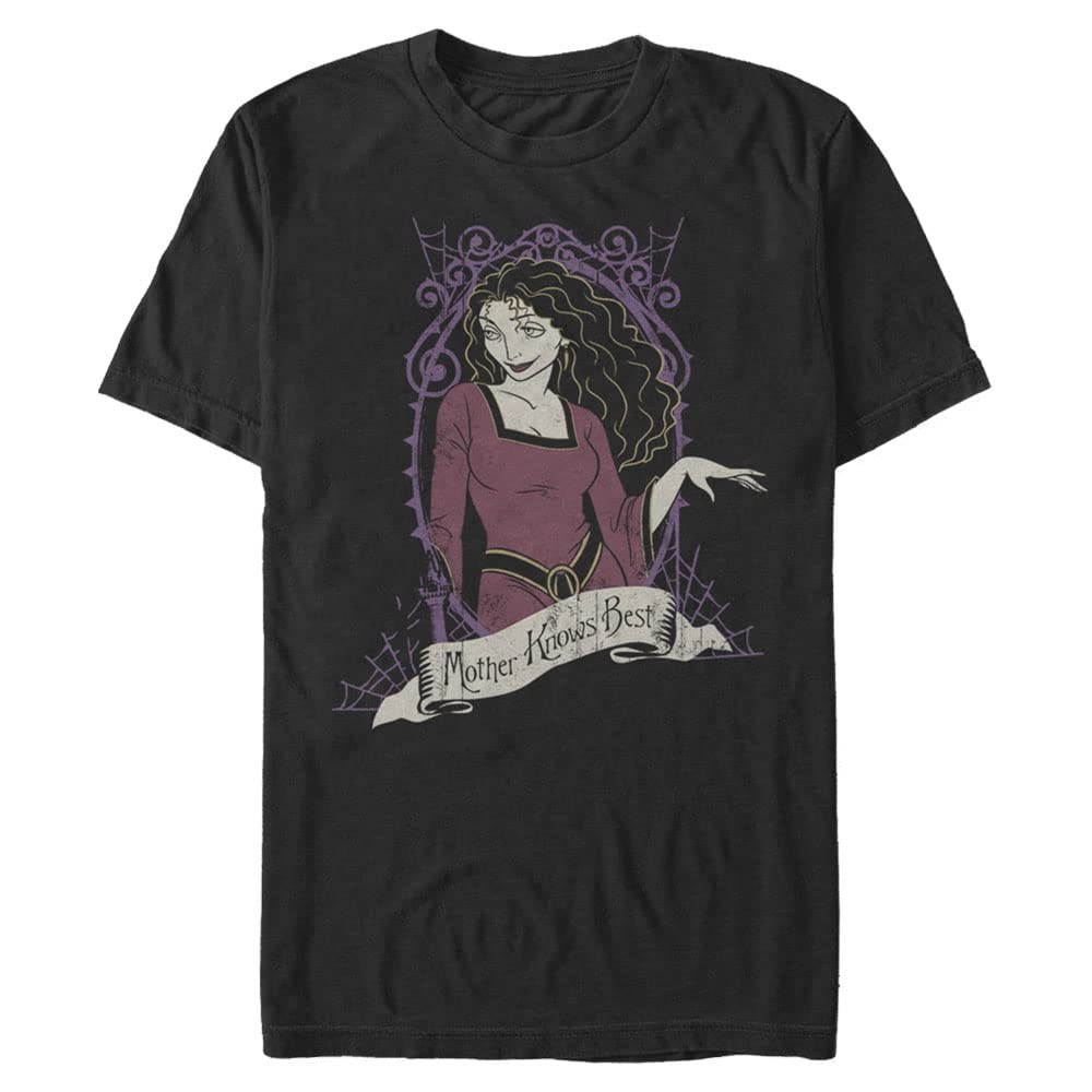 Disney Men's Villain Mother White T-Shirt, Black, M