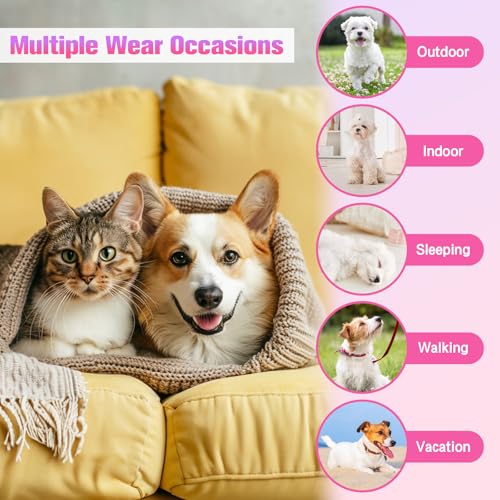 Winmany Sommer-Tanktop für kleine Hunde, für Mädchen und Jungen, Chihuahua, Shih Tzu, Zwergspitz-Shirts, Weste (Rosa + Lila, Größe XS), 2 Stück