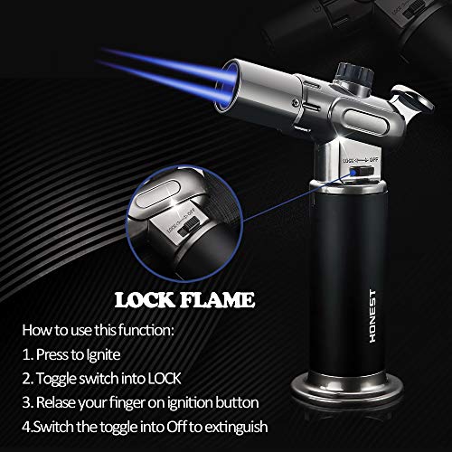 Beloven Power Butaan Zaklamp Sigaar Zaklamp Keukenbrander Jet Flame Gas Navulbare Verstelbare Vlam, Contactschakelaar… - Image 5