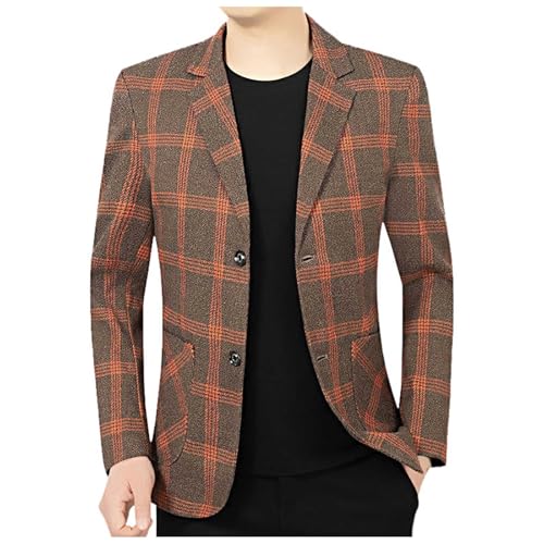 Fxbar Mens Casual Blazer Sport Coat Two Button Suit Jackets Autumn New Suit High End Business Sports Jacket