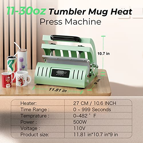 Tumbler Heat Press, 2023 Tumbler Mug Heat Press Machine 110V Easy to Operate for 11-30 oZ Straight Sublimation Blanks Tumbler, 11 0Z 15 0Z Mug Cup Press Machine DIY Heat Transfer Print
