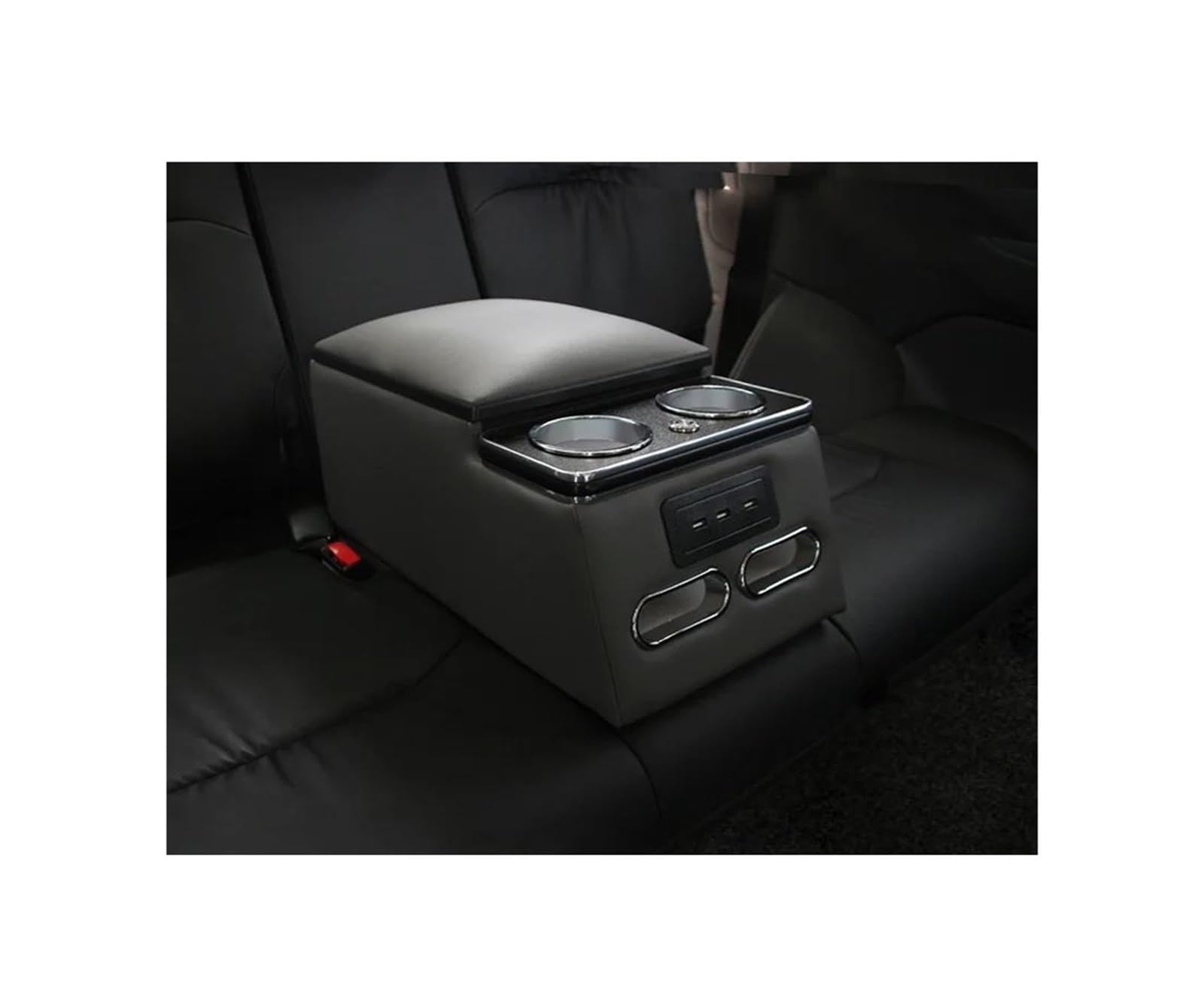 Car Interior Rear Handrail Armrest Box With Atmosphere And USB Charging FOR KIA For Amanti For Avella For BESTA For Bongo For Borrego For Cadenza(Model A Black)