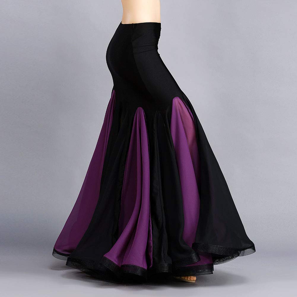 ROYAL SMEELA Bauchtanz Kostüm Chiffon Doppelschicht Bauchtanz Maxi Rock Rüsche Meerjungfrau Röcke Kostüm Damen Frauenkleid Bauchtanz Rock Bauchtanz Outfit Meerjungfrauen Rock Fischschwanz Kleid