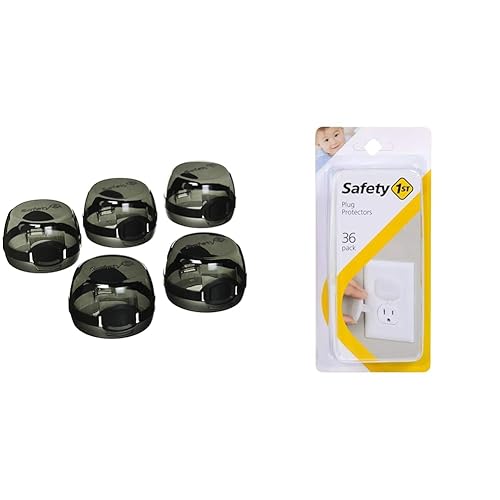 Safety 1st Cubiertas para pomos de estufa, 5 unidades y protectores de enchufes, 36 unidades