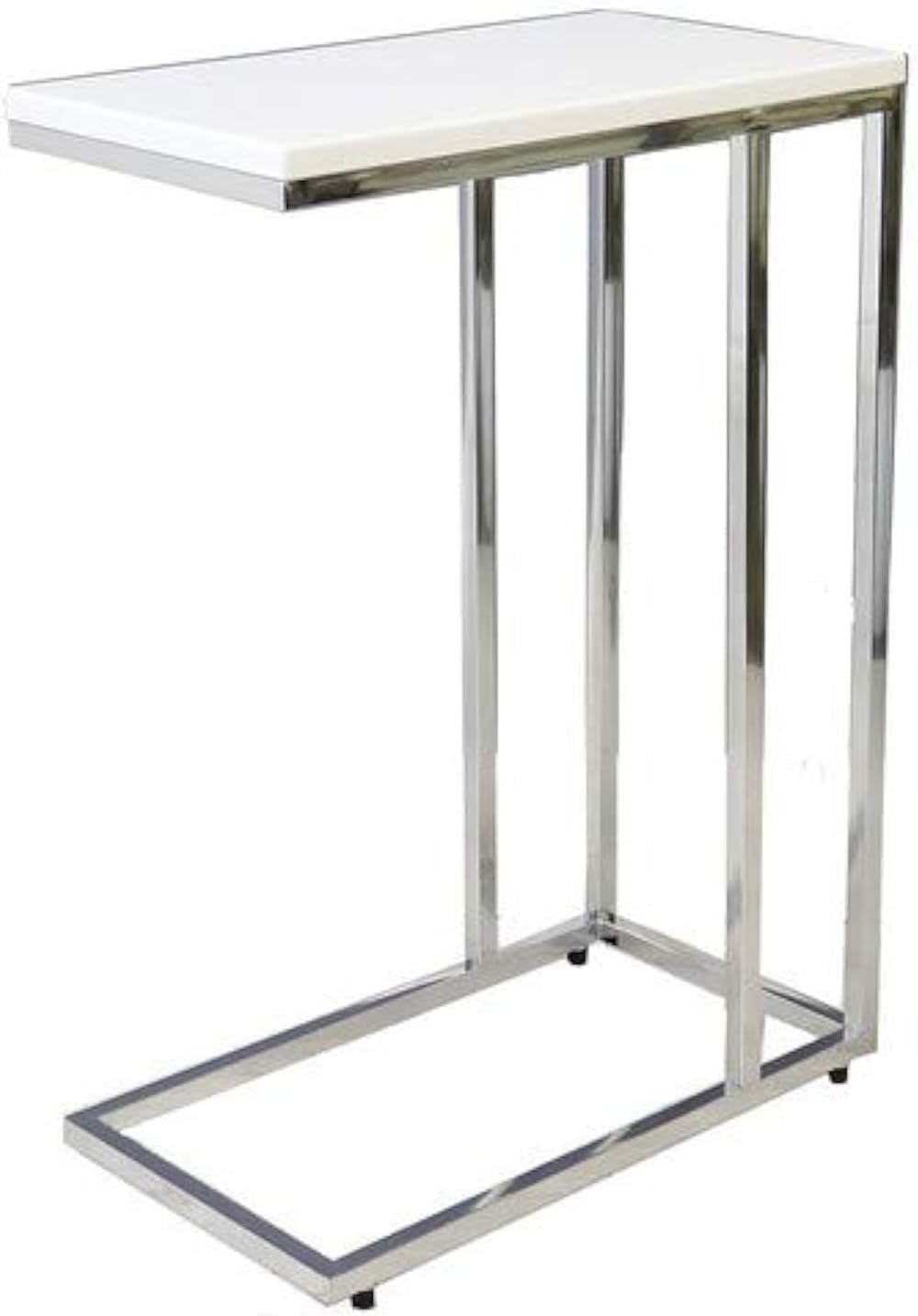ASPECT Bellini Sofa Side End Laptop Table, Wood White, 46 x 25.5 x 63.5 cm