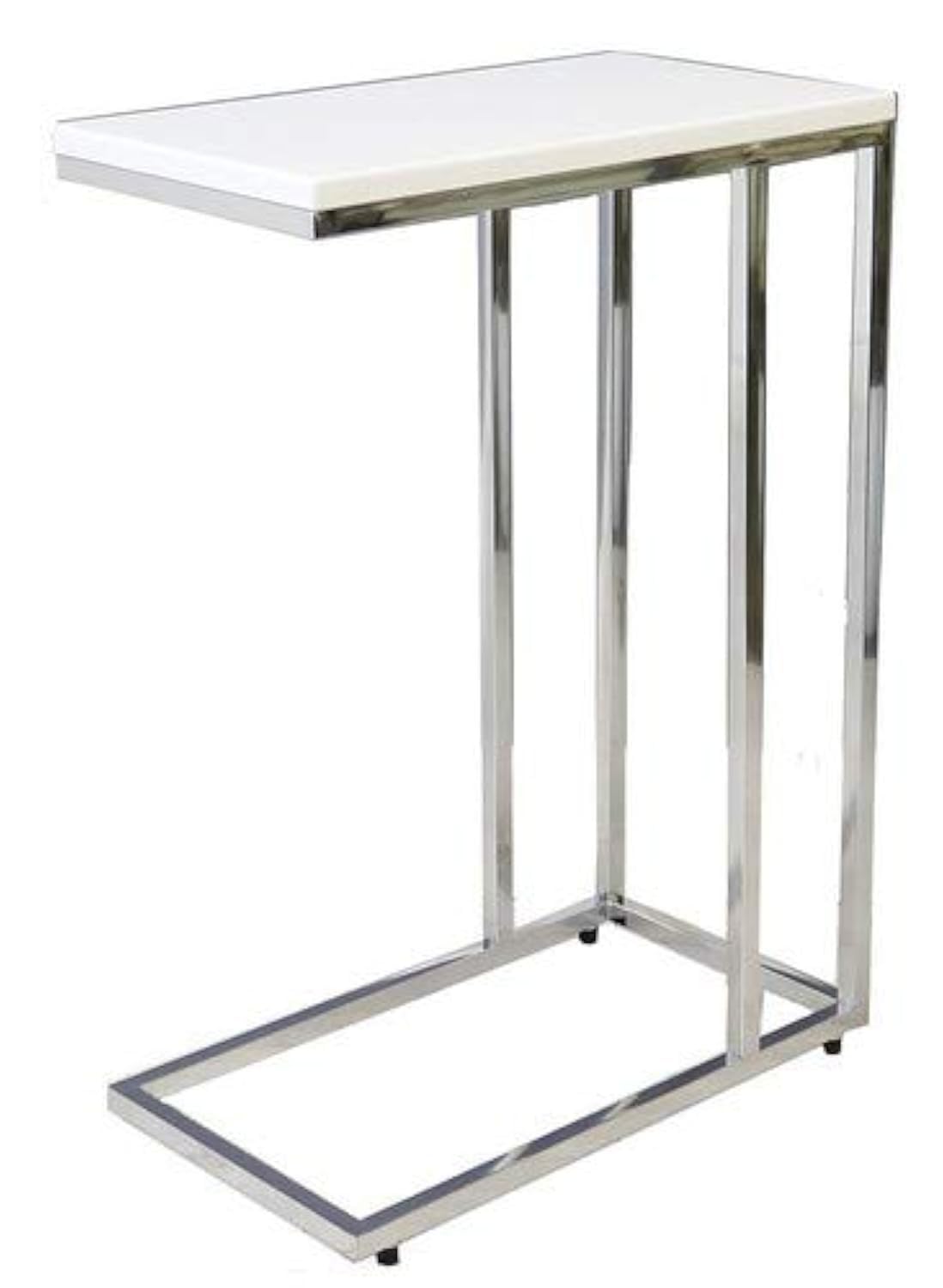 ASPECT Bellini Sofa Side End Laptop Table, Wood White, 46 x 25.5 x 63.5 cm