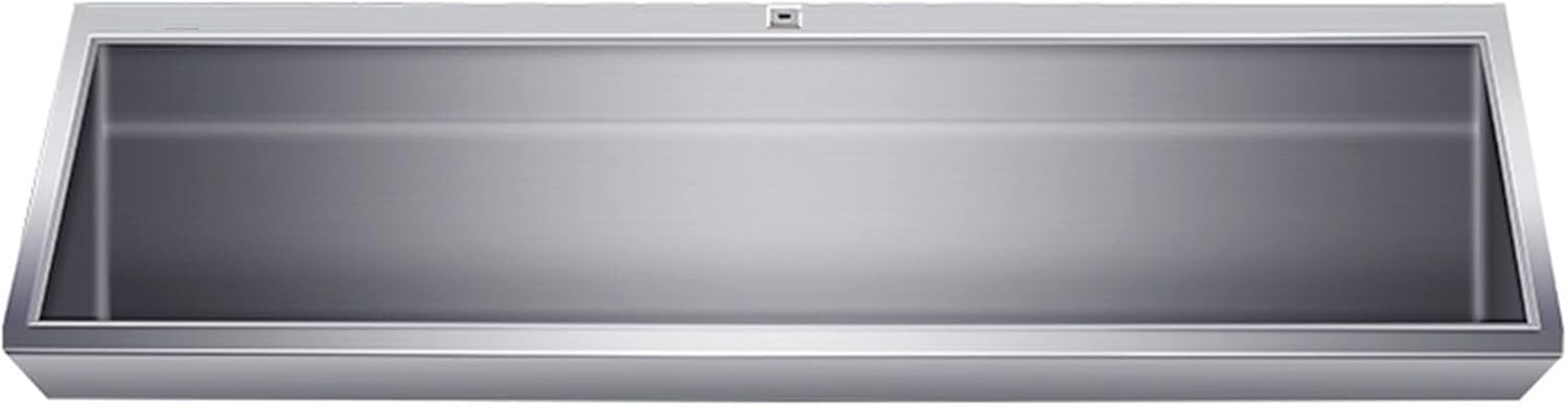 Men's Adult Urinal Commercial Large Urinal, Strong Stainless Steel Urinal Troughs Bathroom Toilet, Wall-Mounted Flushing Urinal, Indoor & Outdoor Urine Diverter, for Scho(Without Sensor)