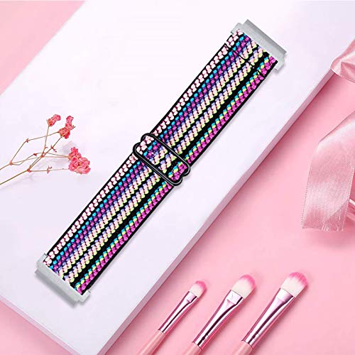 Elastic Bands for Garmin Forerunner 245/645 Watch Band, Adjustable Stretchy Nylon Loop Wristband