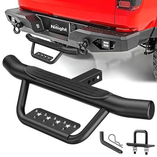 Image of Nilight 36 inch Hitch Step Fits 2 inch Receivers Trailer Towing Drop with Rubber Non-Slip Pad Rear Bumper Guard with 5 /8 inch Hitch Pin Clip & U-Bolts Stabilize for Pickup Truck Car SUV