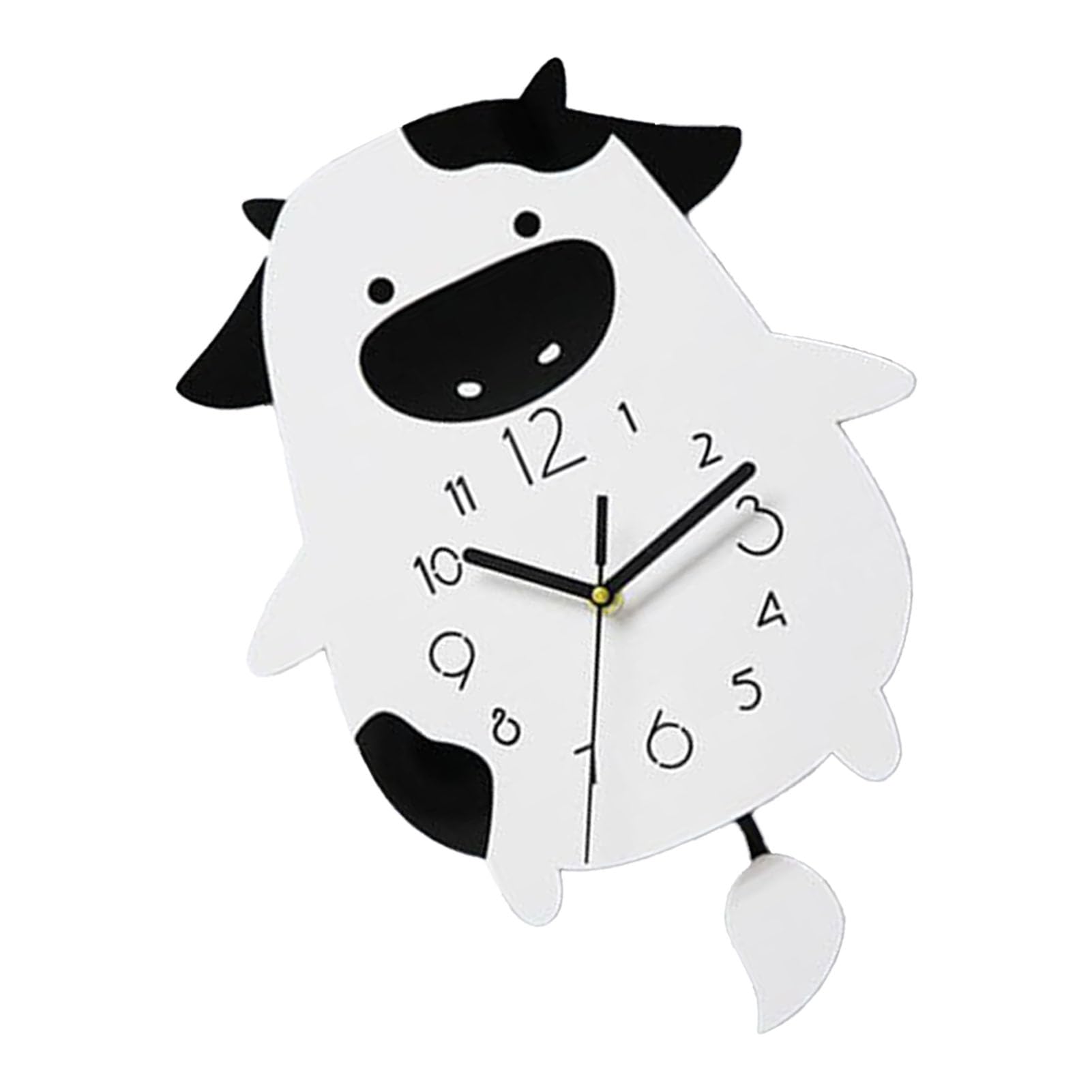 Horloge murale vache silencieuse acrylique fin de tic-tac pour l'étude