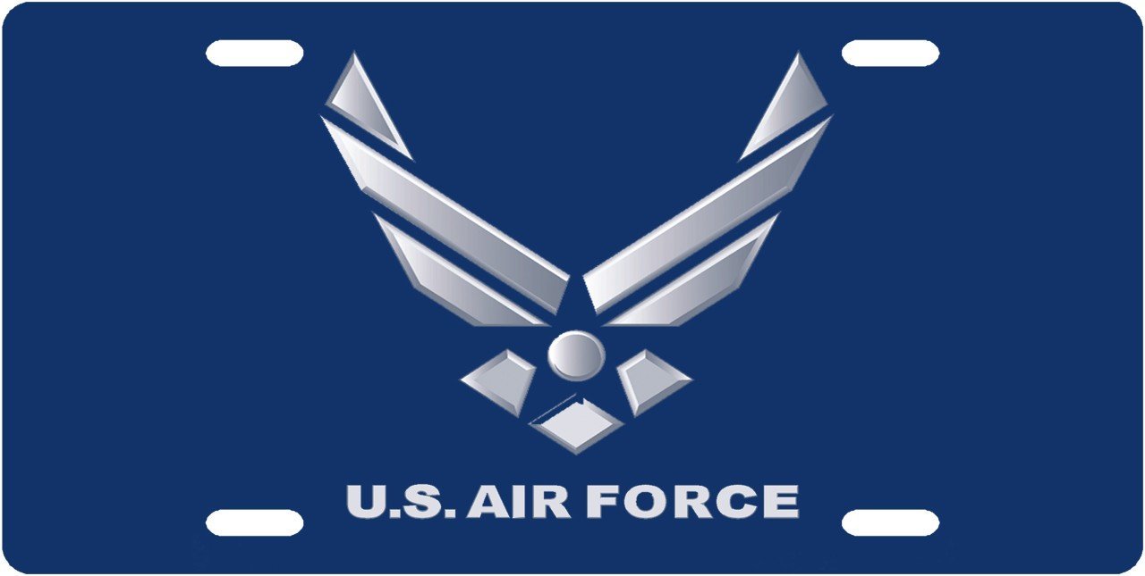 US Airforce Blue Custom License Plate Novelty Tag from Redeye Laserworks