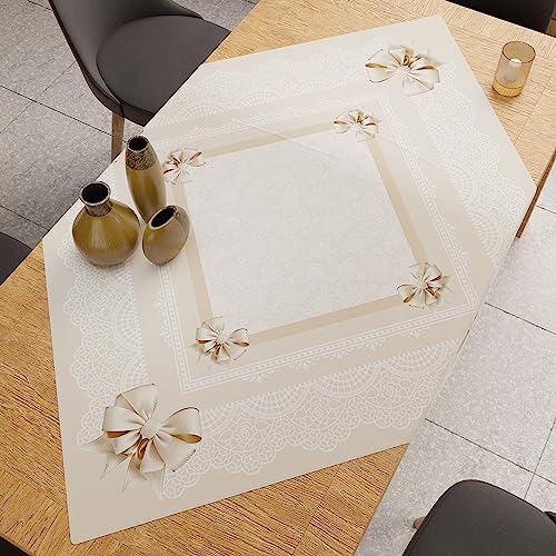 PETTI Artigiani Italiani Cooking Textile Accessories 2025, 100% hypoallergenic microfibre, Beige Bow, 90x90 cm PETTI Artigiani Italiani Cooking Textile Accessories 2025, 100% hypoallergenic microfibre, Beige Bow, 90x90 cm