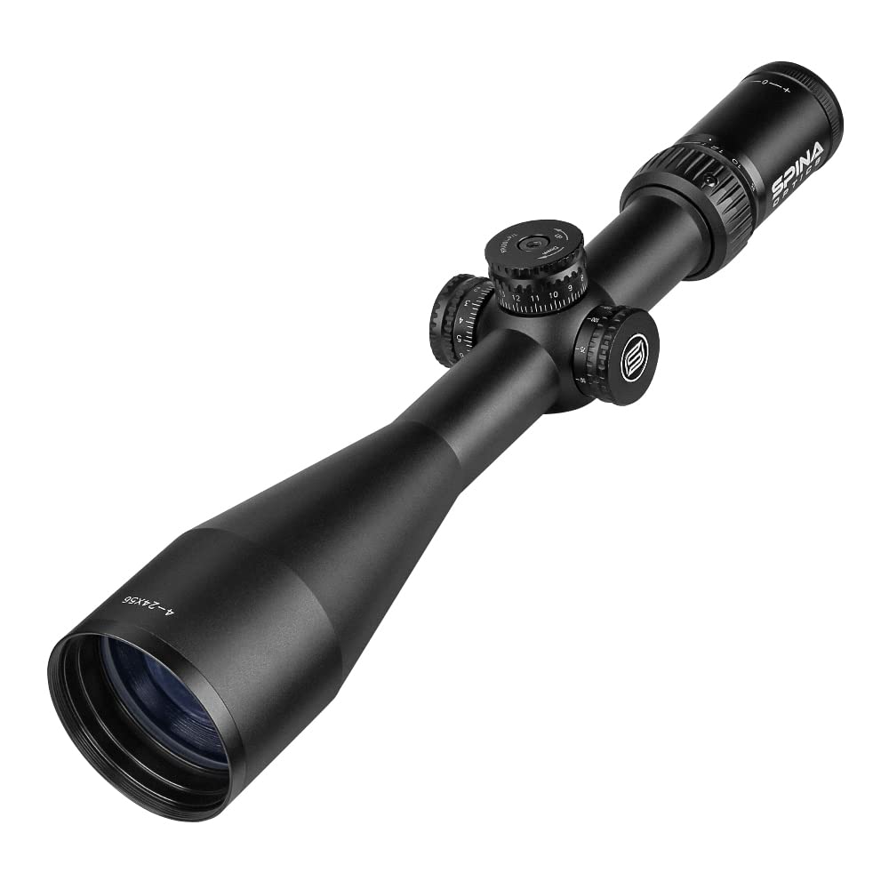 SPINA OPTICS 4-24X56 SF Hunting Optical Sights Glass Reticle with Side Parallax Turrets Reset 30mm Tube Riflescope