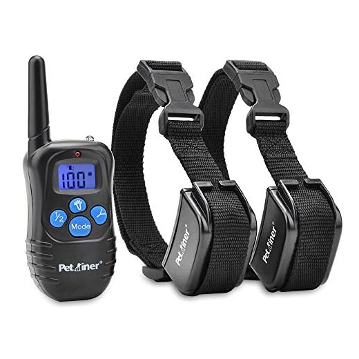 Petrainer PET998DRB2 Dog Training Collar with Remote for 2 Dogs, Rechargeable Waterproof Dog Remote Collar with Beep, Vibration and Static Electronic Dog Collar, 1000 ft Range