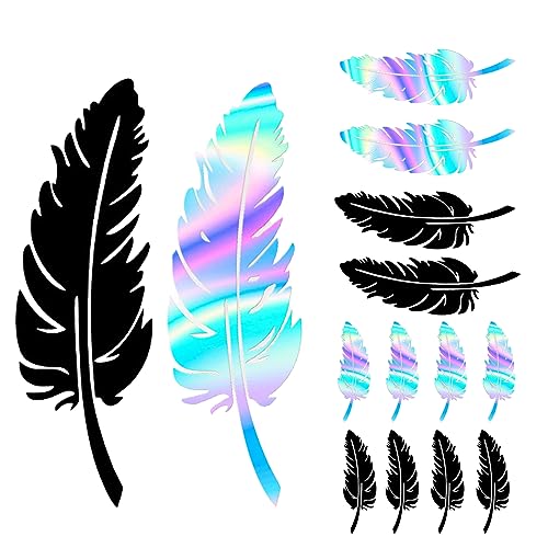 14 Stück Autoaufkleber, Feder Aufkleber, Feder Dekorative Auto Aufkleber,...