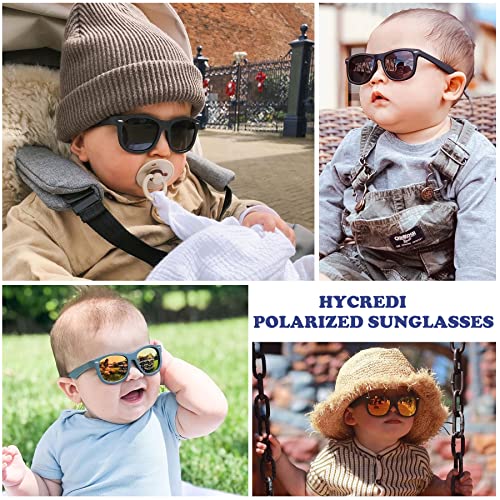 Hycredi Flexible Polarized Baby Sunglasses with Strap for Newborn Infant Boys Girls Age 0-24 Months，100% UV Protection3