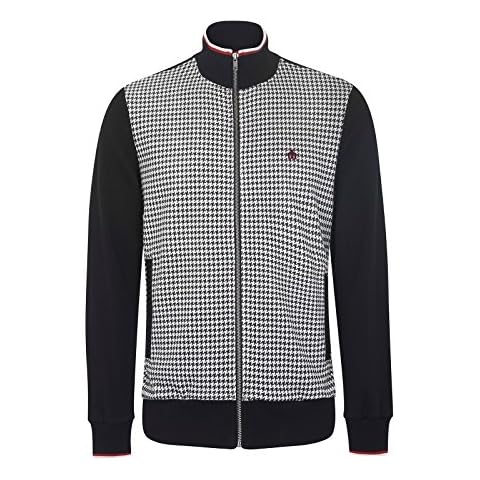 Merc Men's Willow Dogtooth Track-top Coat Cover