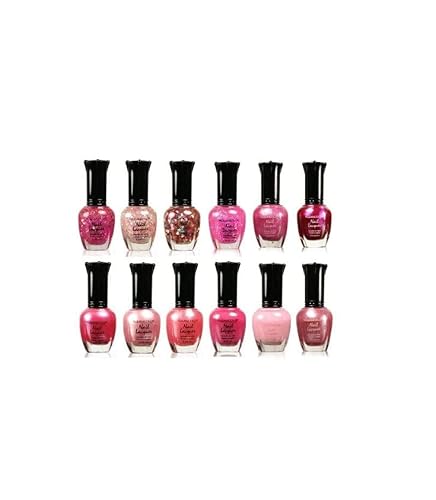 Esmaltes de uñas con colores surtidos Kleancolor Collection increíbles tonos rosados 12 piezas