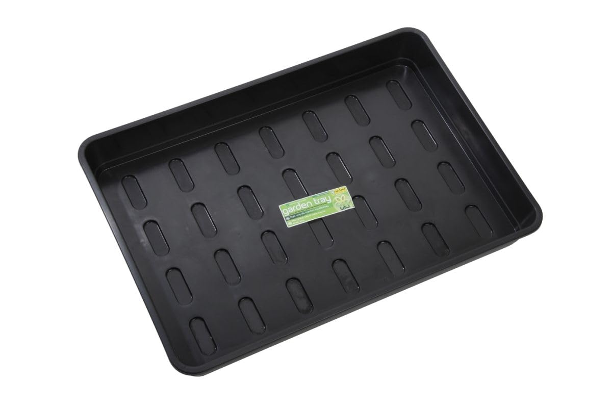 Muddy Hands Heavy Duty Extra Large Plastic Seed Growing Tray Garden Greenhouse Seedling Germination Tray (Comes Without Drainage Holes)