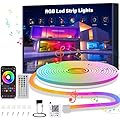 Ledagic 10ft Rgb Led Neon Rope Lights with Remote App Control, IP65 Waterproof Neon Strip Lights for Outdoor, DIY Design Flexible Led Rope Lights for Bedroom Music Sync, Gaming Accessories, Room Decor
