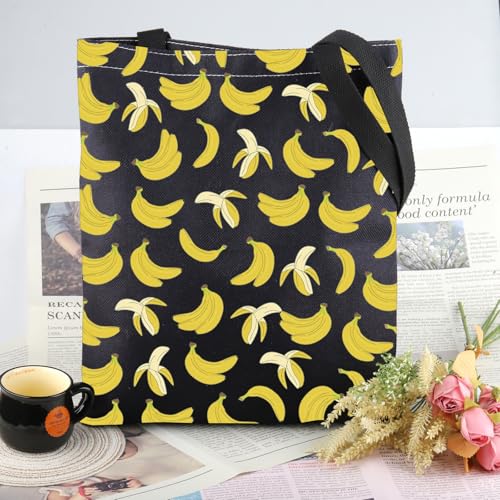 Bolso tipo tote VAMSII para amantes del plátano - Diseño de plátano, bolso de mano para agricultores, regalo para amantes de las frutas miniatura 4