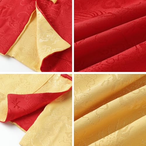 LittleSpring Boys Girls Reversible Tang Jacket Long Sleeve Chinese New Year Traditional Clothes4