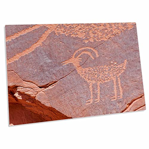 3dRose Antelope Petroglyphs Desk Pad 23x16 pulgadas miniatura 1