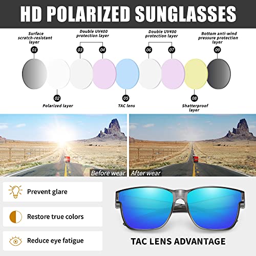 Image of Polarized Sunglasses Fit Over Glasses for Women Men | Oversized Square Sun Glasses UV400 Protection