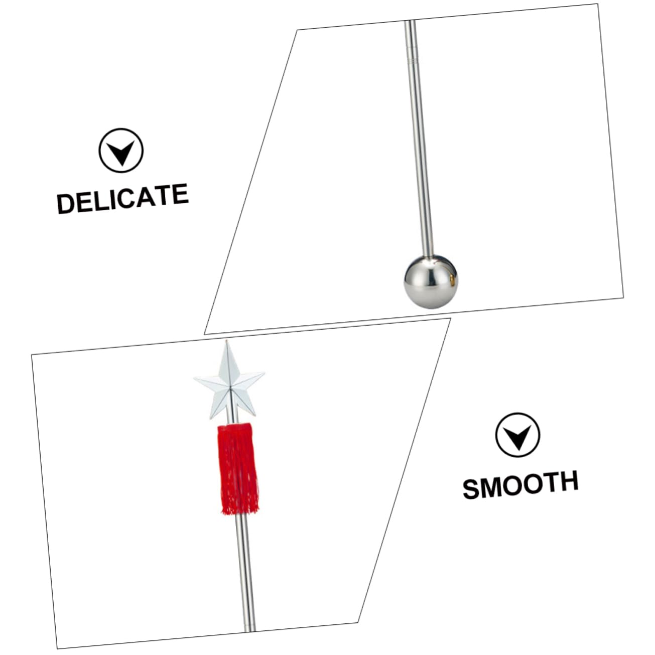 OFFSCH Stainless Steel Supply Spring Loaded Conducting Box Music Conduct Stick