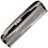 Kent 12T G Wide Tooth Comb Hair Detangling Comb - Handmade Wide Tooth Pocket Comb for Thick, Curly,
