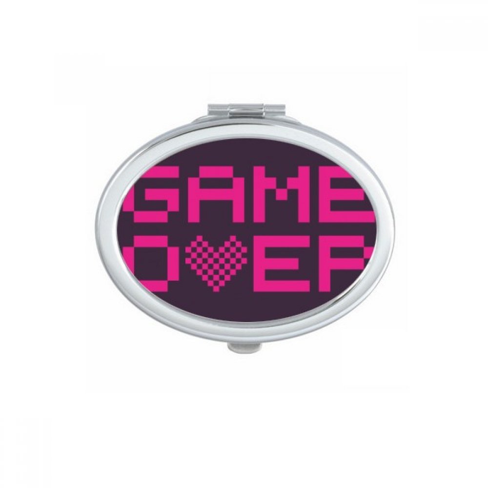 Miroir de poche ovale DIYthinker Noël cerf maquillage compact