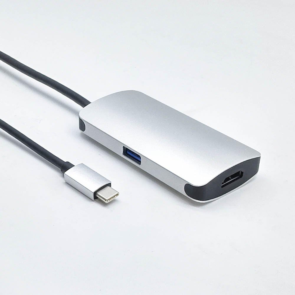USB Type C (Thunderbolt) Male to HDMI + C + USB 3.0 Female 3 in 1 Adapter