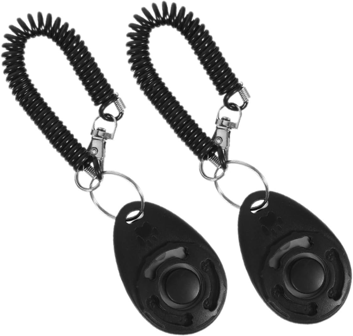 YARNOW 2pcs Portable Dog Training Clicker with Wrist Strap Loud Sound Clickers for Positive Reinforcement Behavior and Obedience Training for Pets