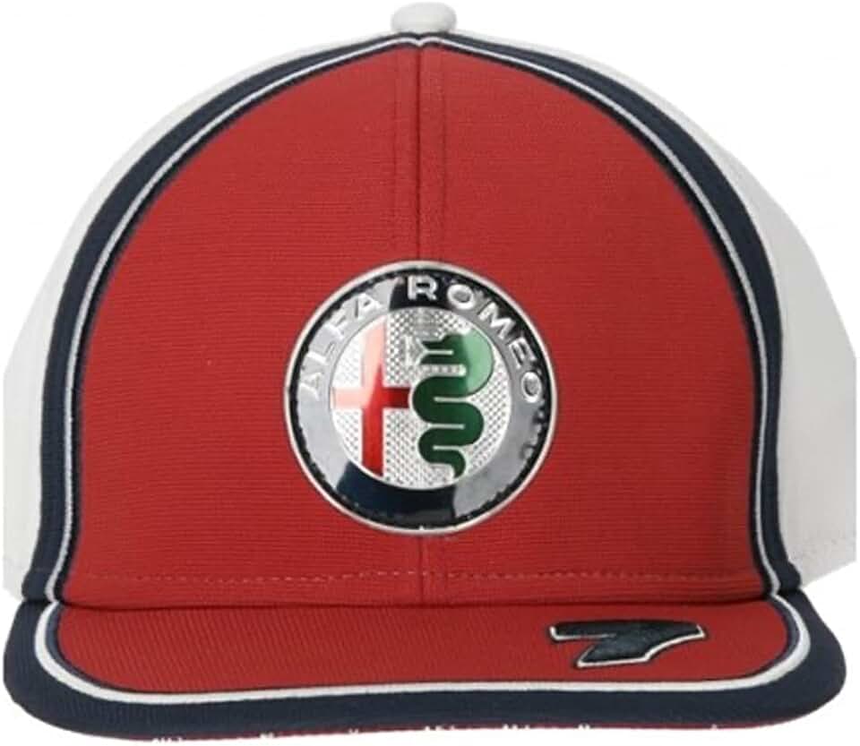 Alfa Romeo Racing Men's Kimi Driver BB Cap Baseball Cap, Red/Blue, One Size