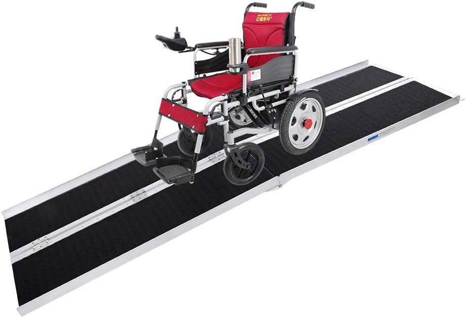 OMECAL 8FT Wheelchair Ramp Threshold Portable Ramps For Minivan