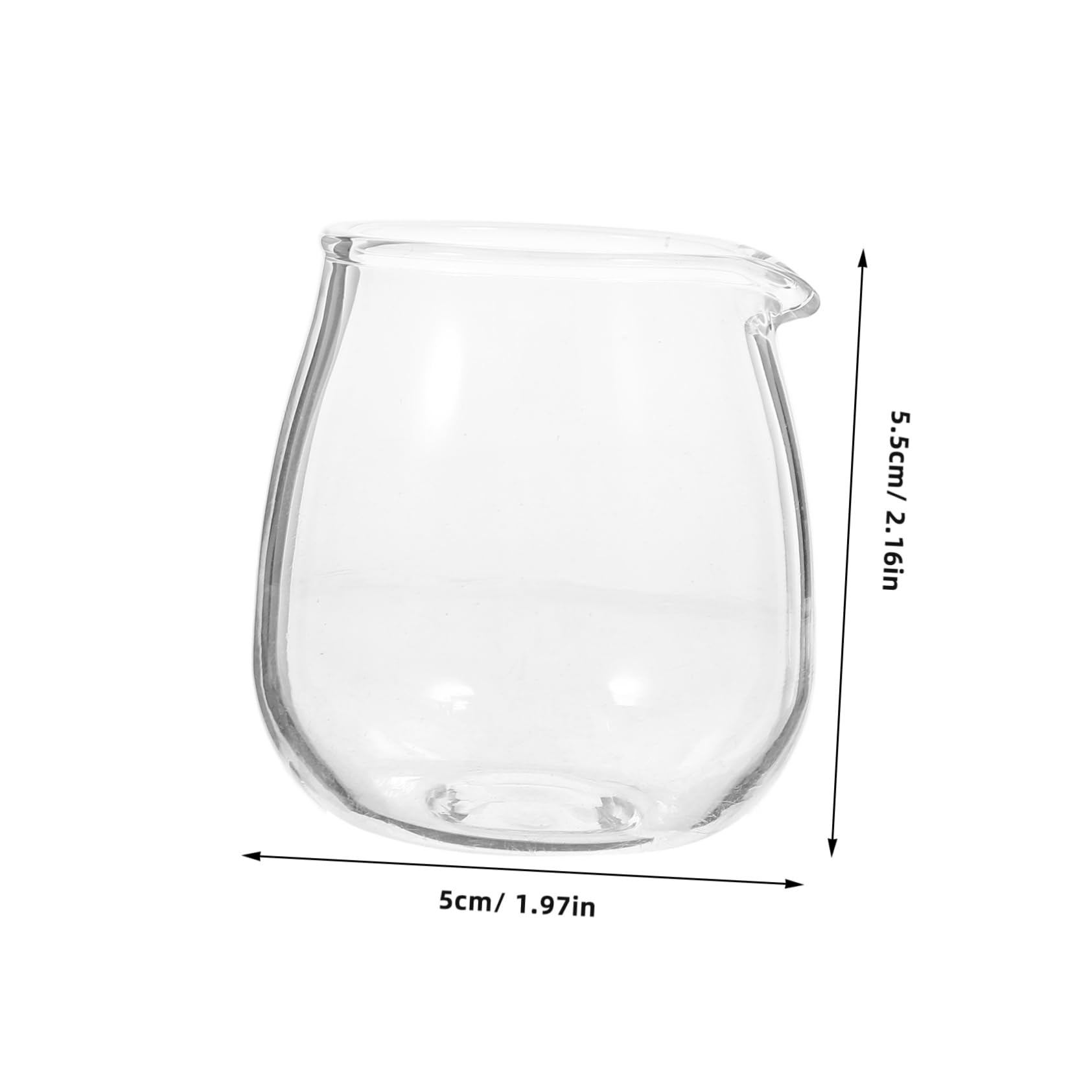 SHOWERORO Milk Cup Sugar Syrup Milk Dispenser Creamer Coffee Cream Pitcher Syrup Pitcher Latte Art Pitchers Syrup Dispenser Milk Pitcher Small Milk Kettle Small Milk Jug Glass Transparent