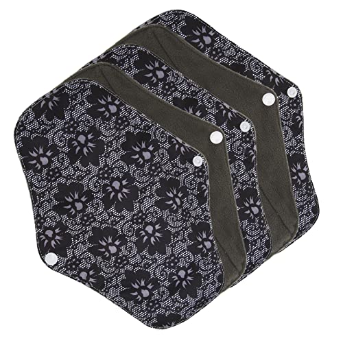 Assorbenti Igienici Lavabili 5 Pezzi Assorbenti Mestruali Riutilizzabili in Tessuto Stampato Assorbenti Femminili Salvaslip Assorbenti per Incontinenza per Donne Giorno e Notte(M05)